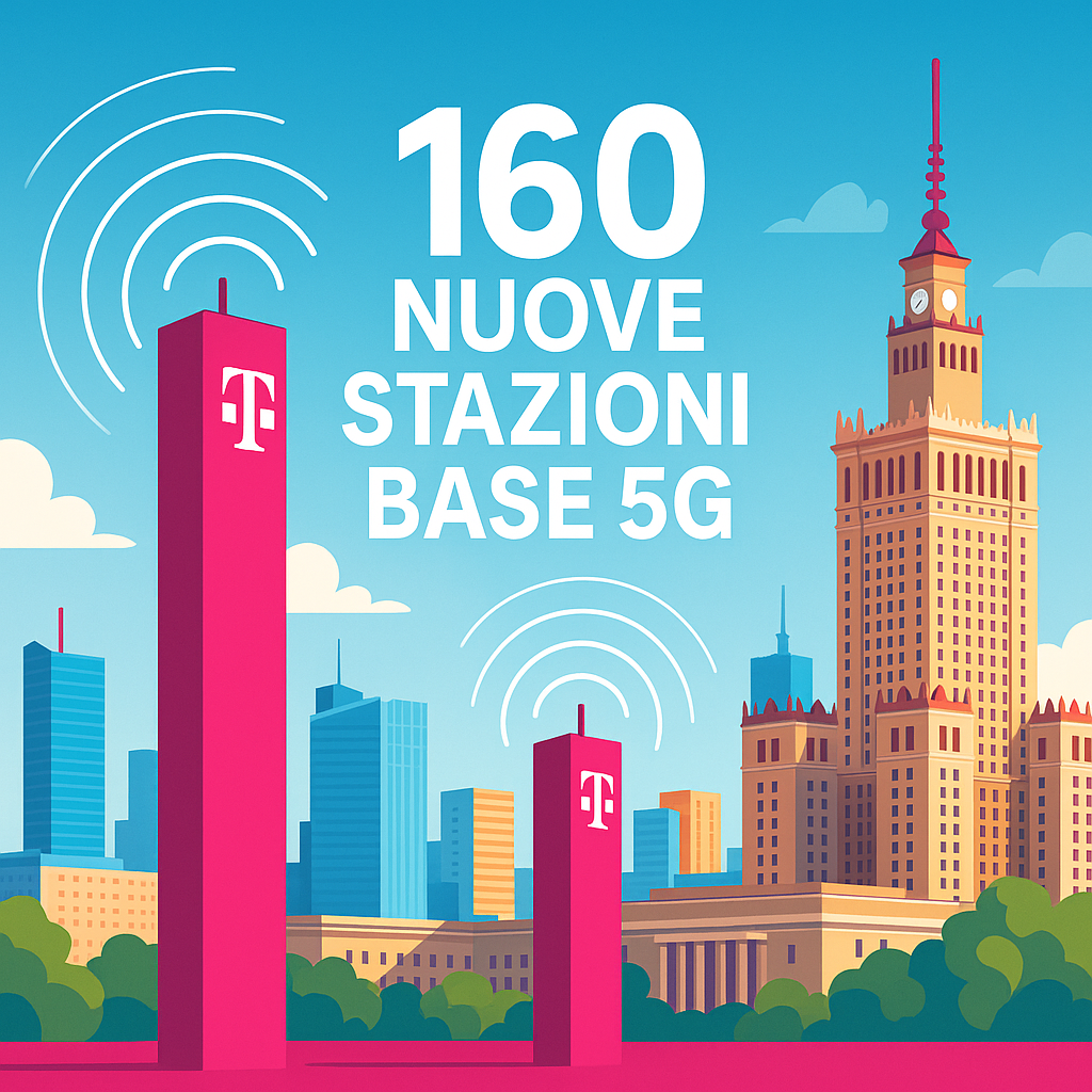 ๐ T-Mobile Poland non rallenta: attivate quasi 160 NUOVE stazioni base 5G in banda C solo a maggio!