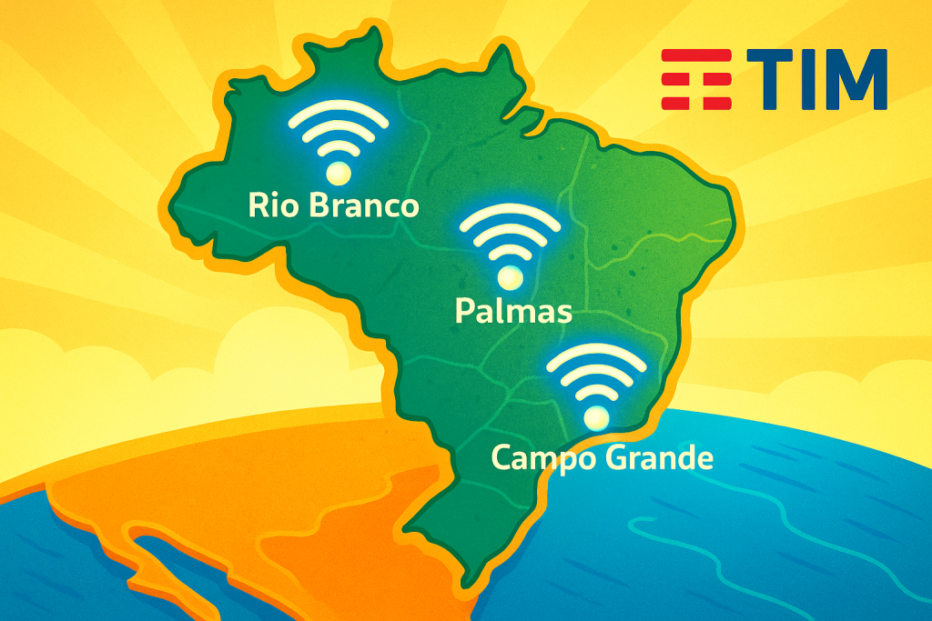 TIM Brasil: copertura 5G al 100 % in Campo Grande, Rio Branco e Palmas