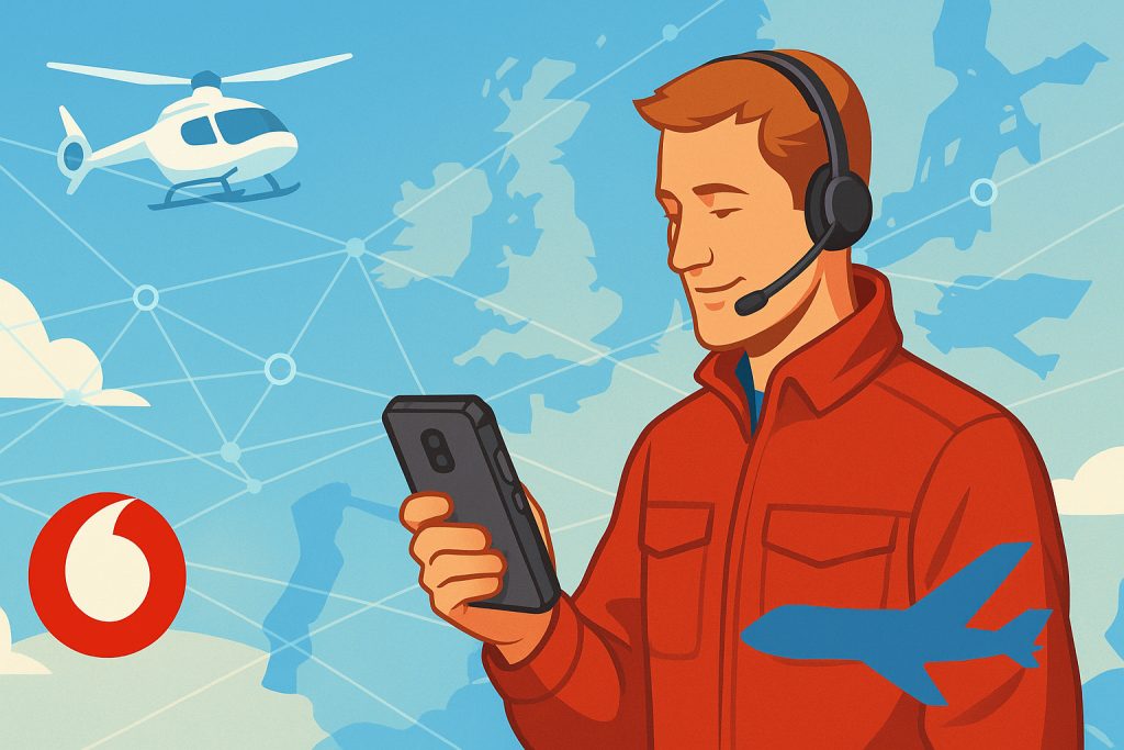 Vodafone Airbus comunicazioni mission-critical