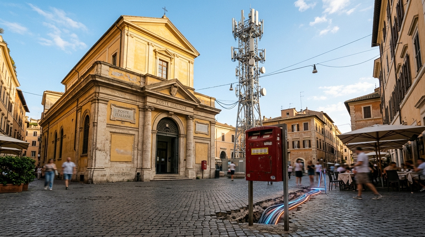 Ufficio postale storico e torre 5G in una piazza italiana: l OPAS di Poste Italiane su TIM approvata dal CdA