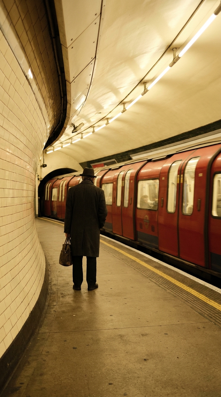 Banchina della metropolitana di Londra con treno rosso: dove il 5G ora va meglio che in strada