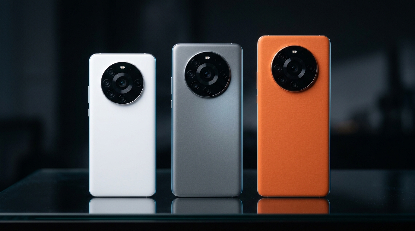 Tre smartphone della serie vivo X500 in bianco, grigio e arancione, i primi con il Dimensity 9600 Pro a 2 nm