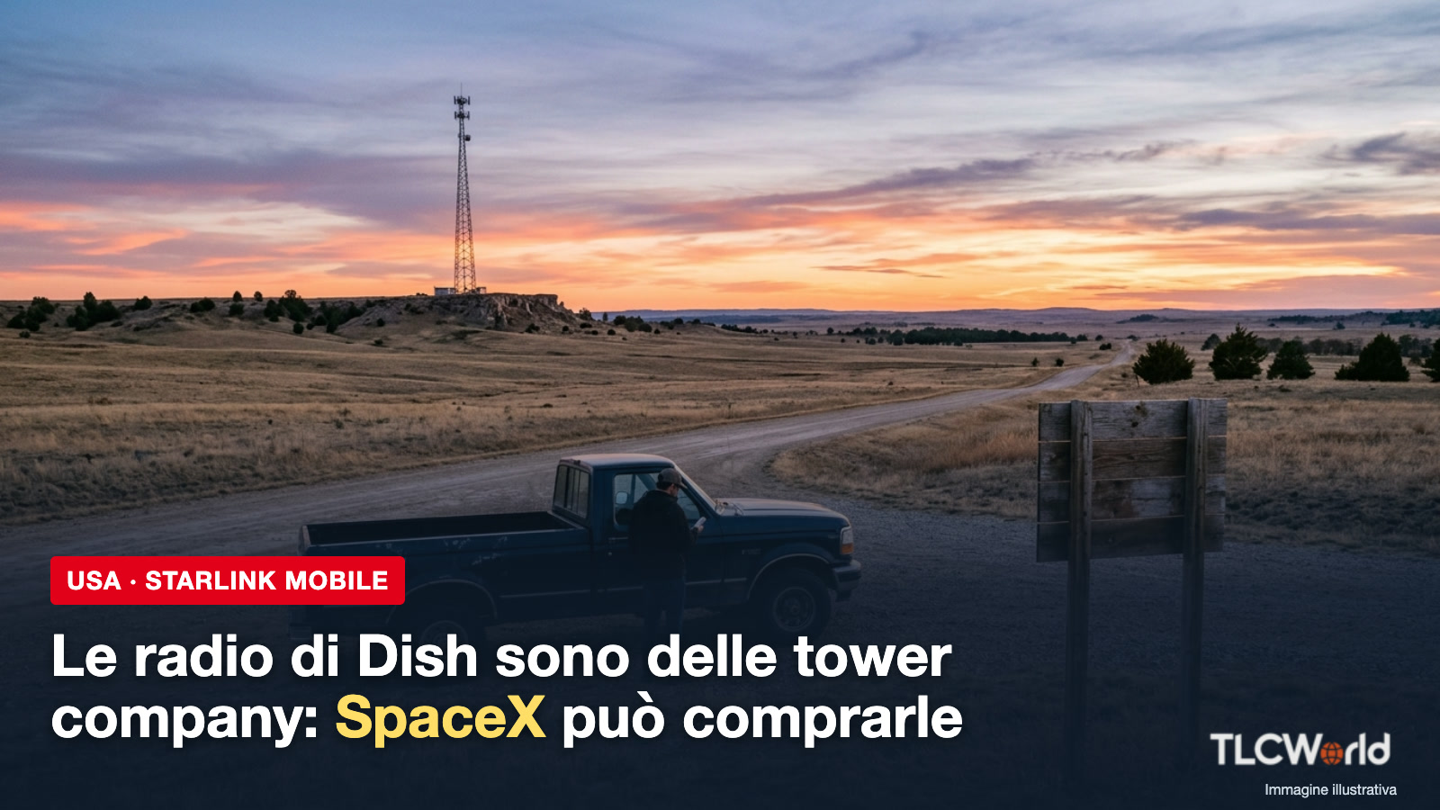 Copertina TLCworld: le radio 5G abbandonate da Dish Wireless sono delle tower company e SpaceX può comprarle per Starlink Mobile