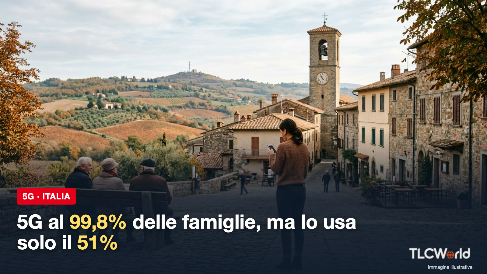 Copertina TLCworld: 5G al 99,8% delle famiglie italiane ma lo usa solo il 51%, rapporto I-Com ItalIA 2030